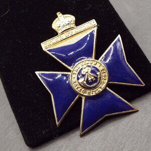 THE KING'S ROYAL RIFLE CORPS BLUE ENAMEL BADGE MEDAL SWEETHEART PEN/PENDANT 57